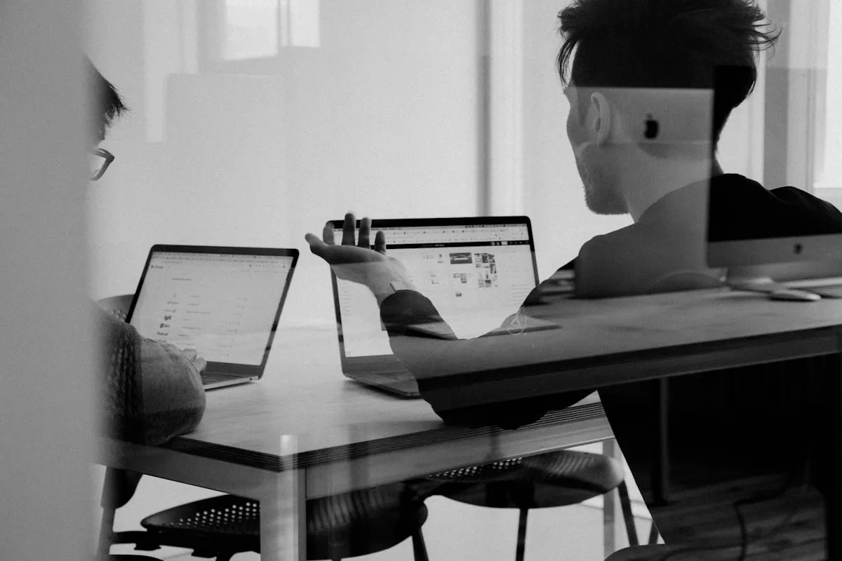 Facebook and Instagram ad funnel and automation workflow planned on a screen