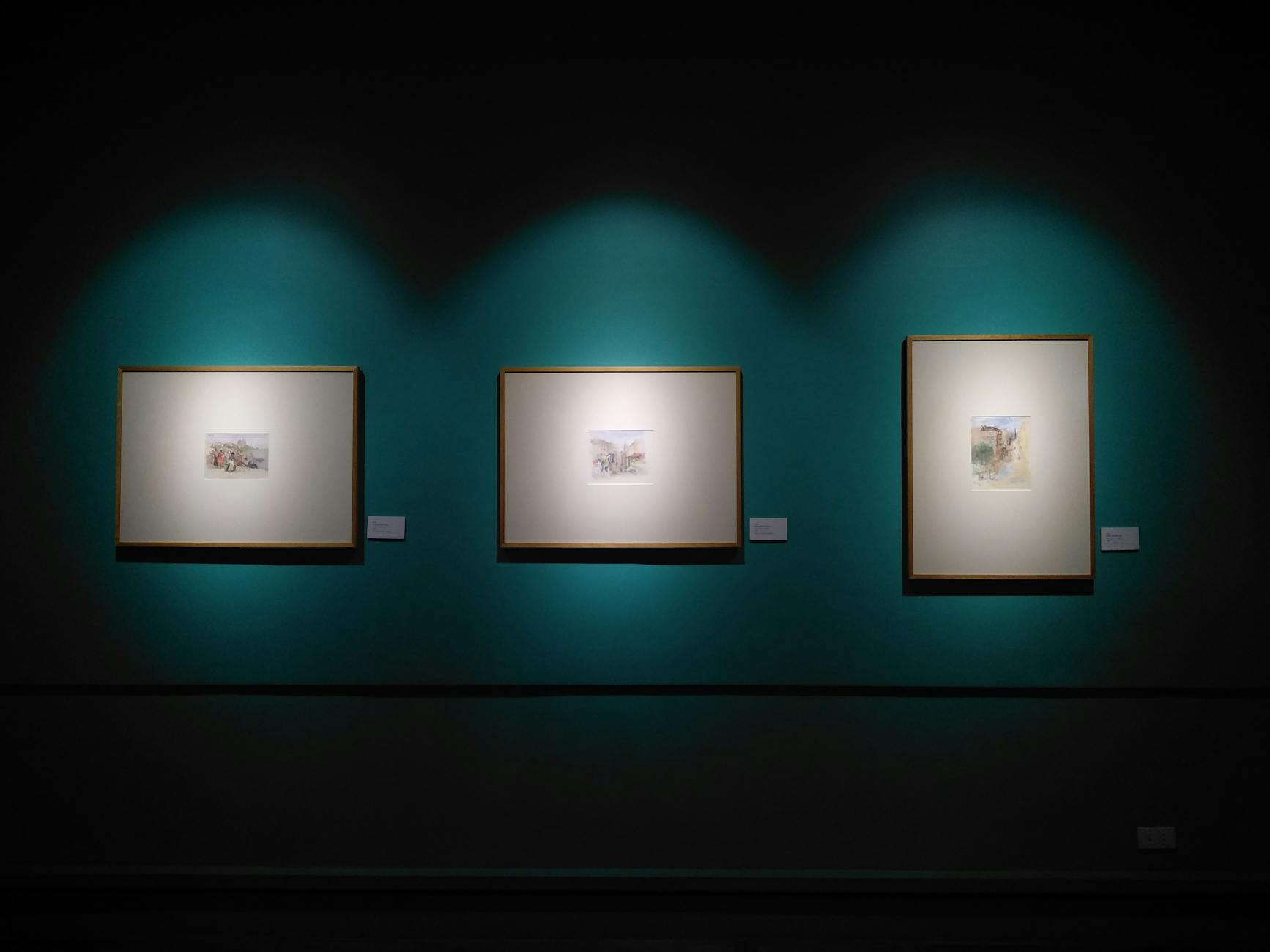 Museum corridor with natural light and contemporary art