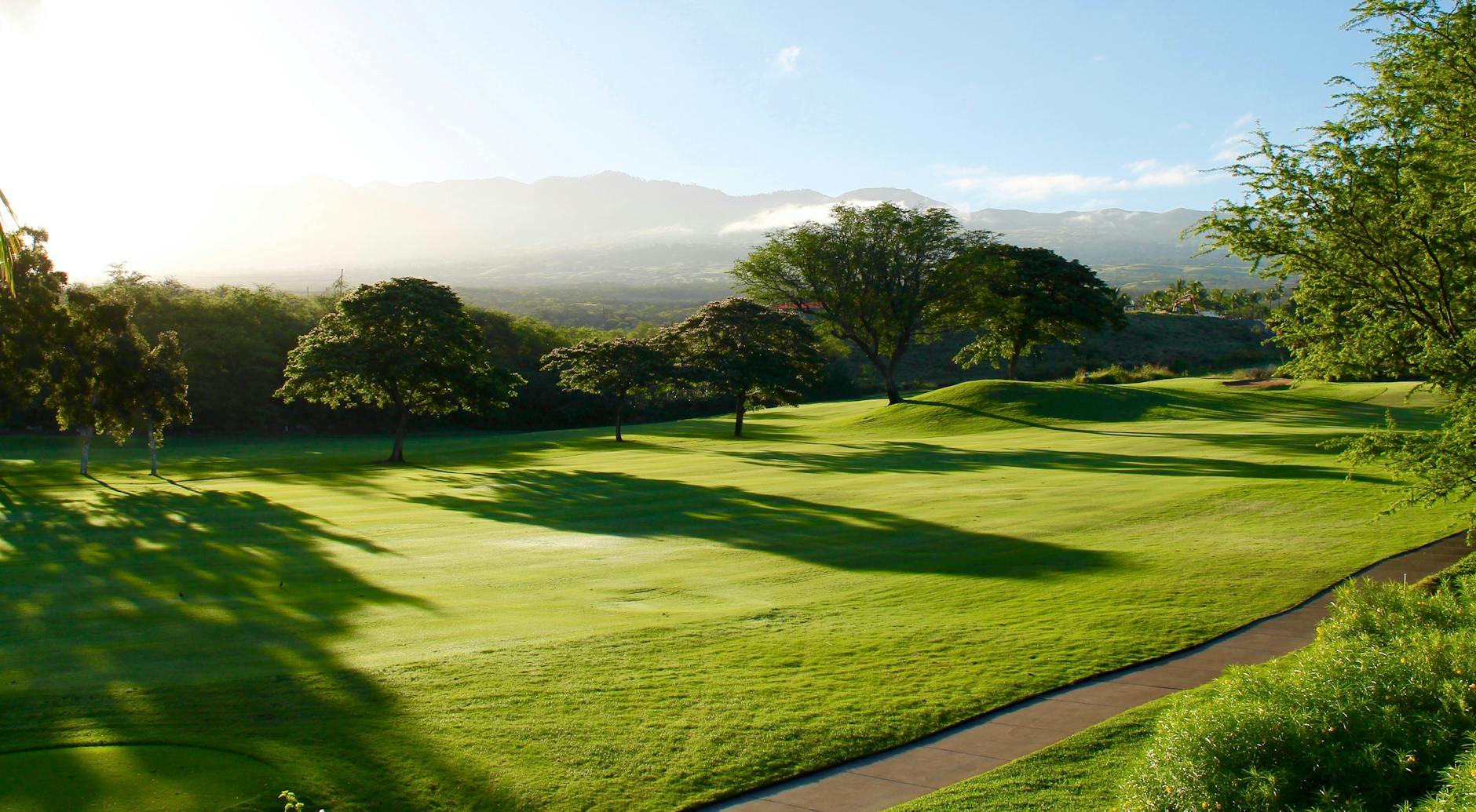 Aerial view of a luxury golf course